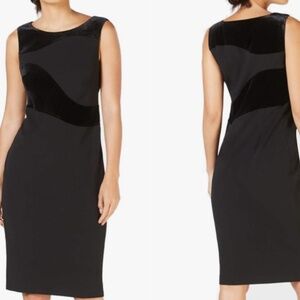CALVIN KLEIN Women's Velvet-Swirl Sheath Dress Size 0P